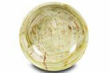 Polished Green Banded Calcite Bowl - Pakistan #301328-1